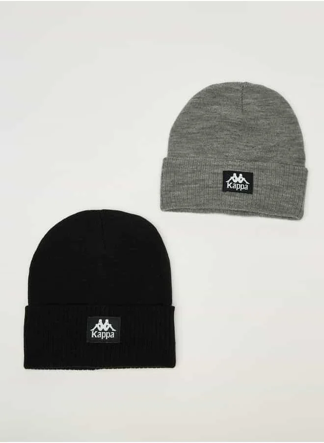 كابا Set of 2 - Kappa Logo Applique Beanie Cap