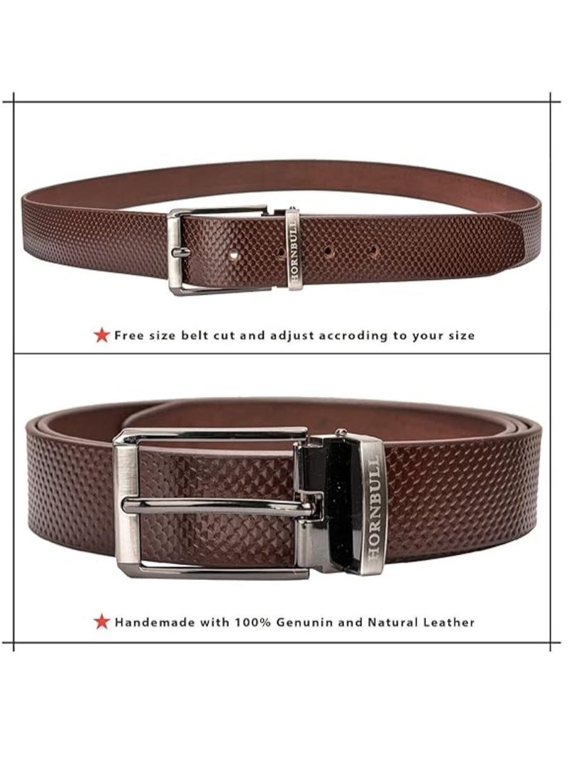 HORNBULL Robert Men’s Leather Belt | Leather Belt for Men |Top Grain Formal Men’s Leather Belt  - Image 5