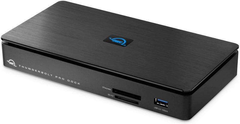 OWC 10-port Thunderbolt Pro Dock, 85W charging, Dual Thunderbolt 40 Gb/s (USB-C), USB-C and (3) USB Type A 10Gb/s, DisplayPort, 10GbE, CFexpress, SD, Single 8K or Dual 6K 60Hz Displays, For Mac and PC - Image 1