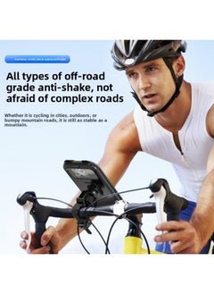 Generic Road Bike Mobile Phone Bracket Handle Stand Bicycle Mobile Phone Bracket Special Mobile Phone Rack Mountain Bike Fixed Bracket-Color:Black UpgradeBlack[handlebar] One Second  - Image 5
