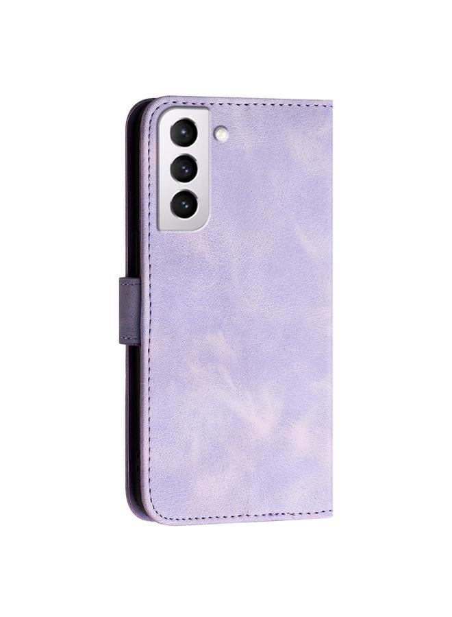 اس-توب جراب لهاتف Samsung Galaxy S21 FE 5G YX0080 جراب هاتف جلدي قلاب بنقشة فراشة شبكية مع حبل تعليق - Image 3