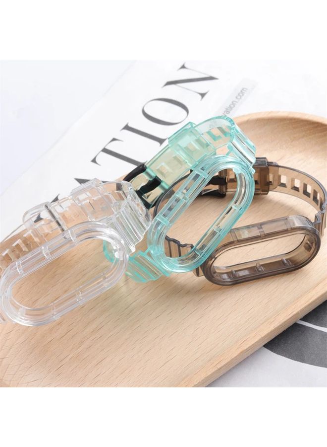 Light Blue Transparent Photochromic Strap For Smart Band 10 9 8 Adjustable Replacement Watch Band - Image 1