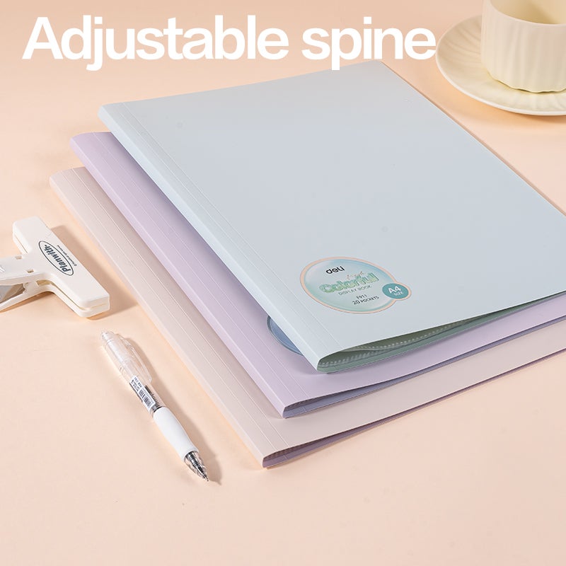 Deli EF911 Display Book, A4-20P, Assorted - Image 3