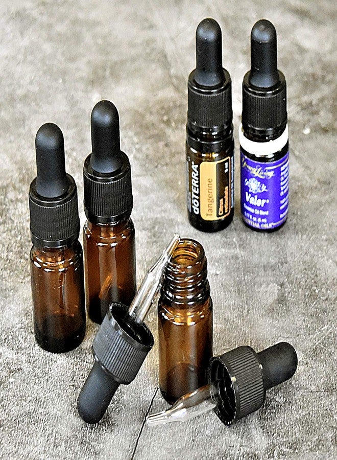 holistic oils Small Essential Oil Dropper Tops - 6‑Pack Bent Glass & Rubber Bulbs - Fits 5ml Bottles (Boston Round 18/415) - Leak-Proof & Reusable - Great for Thicker Oils & DIY Blends - Image 5