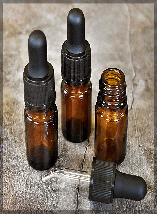 holistic oils Small Essential Oil Dropper Tops - 6‑Pack Bent Glass & Rubber Bulbs - Fits 5ml Bottles (Boston Round 18/415) - Leak-Proof & Reusable - Great for Thicker Oils & DIY Blends - Image 2