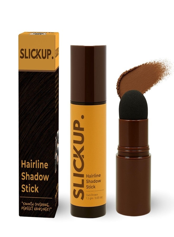 SLICKUP Hairline Shadow Powder Stick for Root Touch Up- Brown | Instant Hair Colour Touch Up Stick for Grey Hair Coverage | Temporary Hair Powder for Thinning Hair, Bald Spots & Hairline | Natural Finish - 1.5g - Image 1