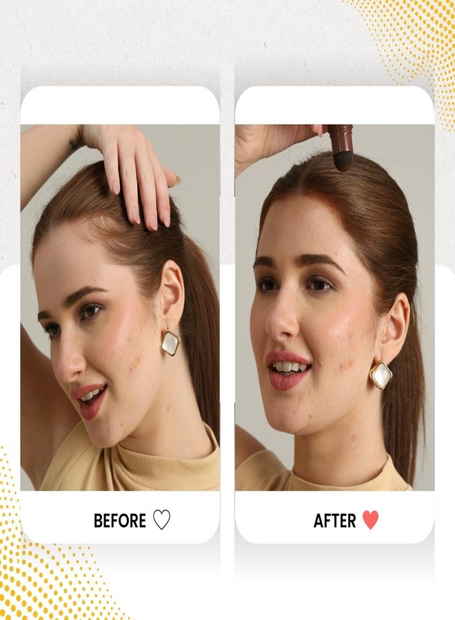 SLICKUP Hairline Shadow Powder Stick for Root Touch Up- Brown | Instant Hair Colour Touch Up Stick for Grey Hair Coverage | Temporary Hair Powder for Thinning Hair, Bald Spots & Hairline | Natural Finish - 1.5g - Image 2