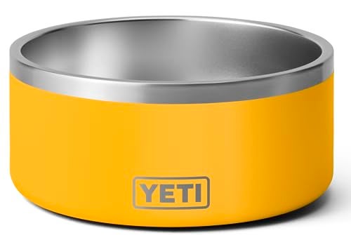 YETI Boomer 8, Stainless Steel, Non-Slip Dog Bowl, Holds 64 Ounces, Alpine Yellow - Image 1