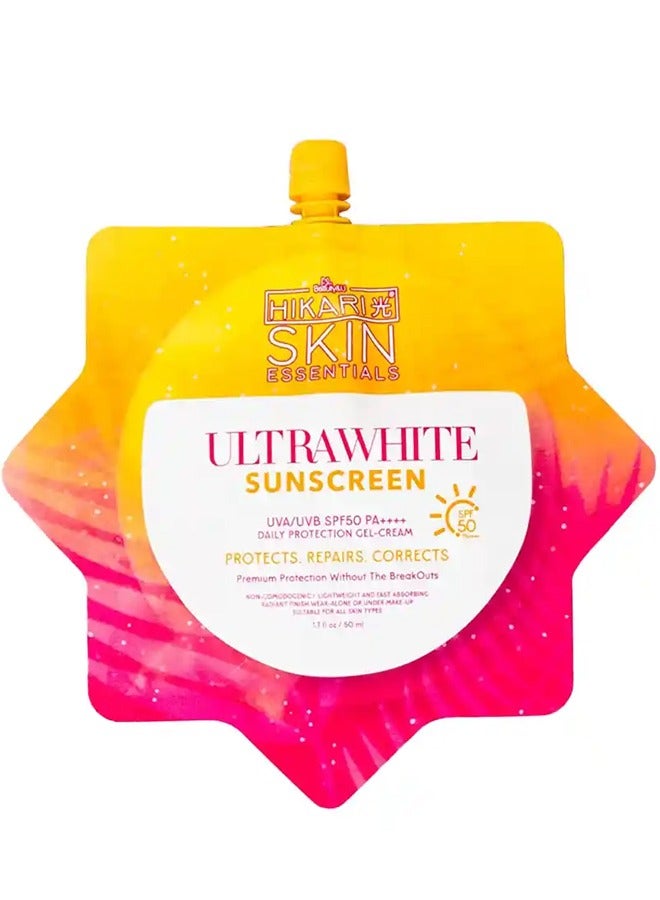هيكاري جل كريم واقي من الشمس ألترا وايت بعامل حماية 50 من الأشعة فوق البنفسجية الطويلة والمتوسطة، 50 مل - Image 2