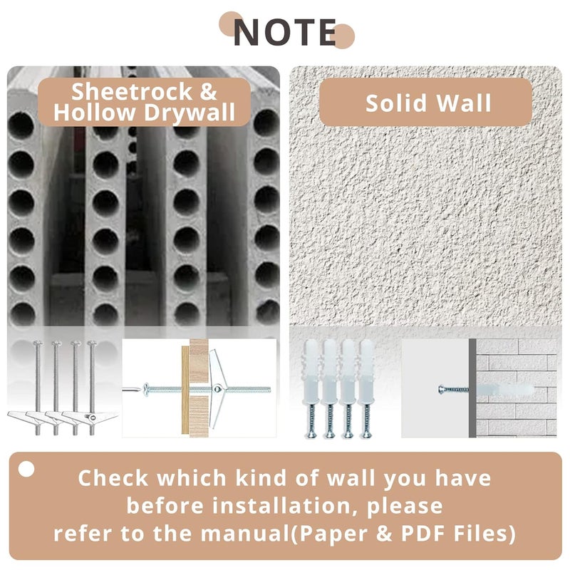 Dvfroy 2 PCs Cat Shelf, Wood Extra Larger Cat Perch, Cat Climbing Shelf Two Types of Mounting Screws Included, Cat Scratching Post Cat Climber Cat Stairs 3 Steps Ladder Cat Wall Furniture Platform - Image 5