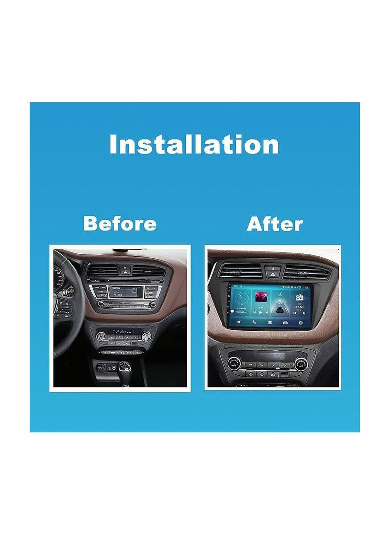 SHEZA STAR - Android Car Stereo for Hyundai i20 2014 2015 2016 2017 2018 2019 4GB RAM 64GB ROM 9 Inch Apple Carplay, MirrorLink WiFi BT, DSP IPS Touch Screen with AHD Camera Included - Image 1