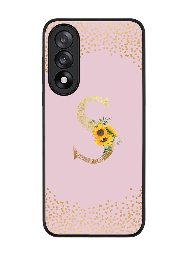 Stylizedd For OnePlus Nord 5 / Ace 5 Ultra Case,Slim fit Camera Protection, Shockproof Thin Phone cover  - Custom Floral Monogram - S  (Pink )