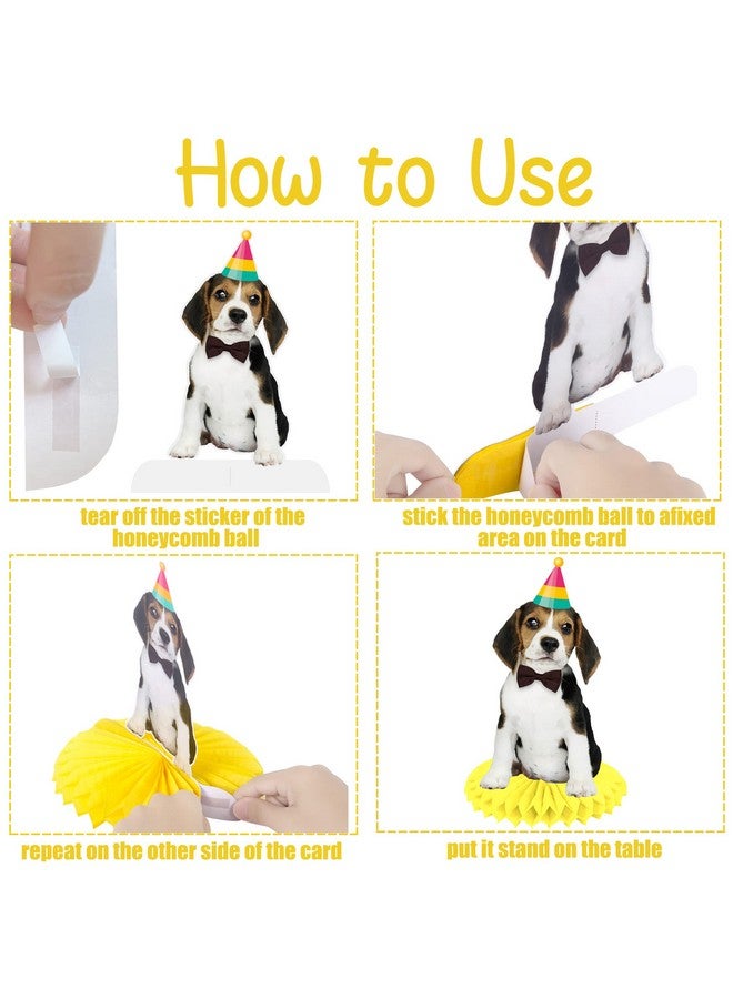 umoni 13Pcs Baby Dog Honeycomb Centerpieces Puppy Pet Birthday Party Supplies Pet Dog Party Table Decoration For Dog Theme Birthday Party Baby Shower Supplies - Image 5