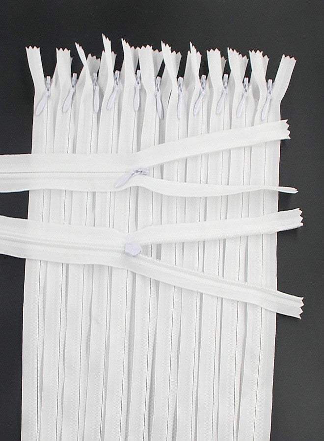 Leekayer 20PCS Invisible Nylon Coil Zipper,Clothing Zipper,DIY Sewing Tools for Craft Special(24 inch,White) - Image 5