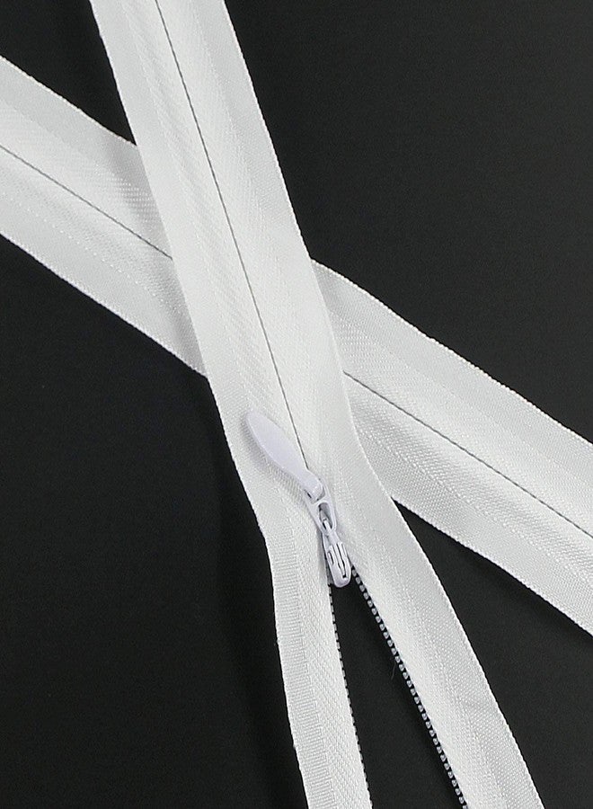 Leekayer 20PCS Invisible Nylon Coil Zipper,Clothing Zipper,DIY Sewing Tools for Craft Special(24 inch,White) - Image 1