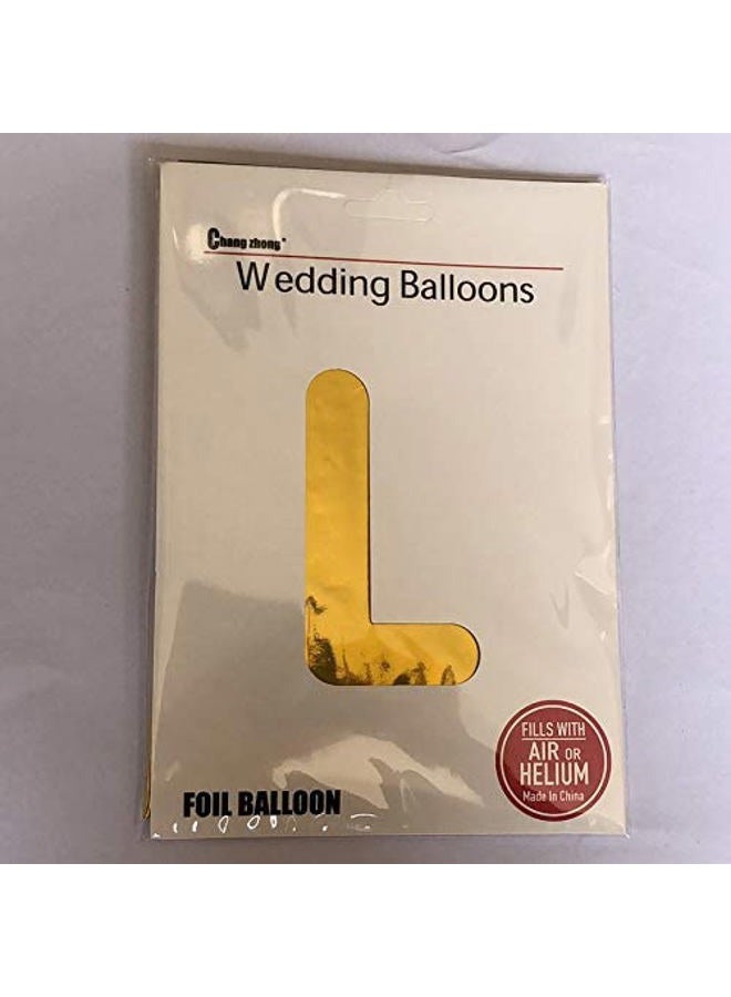 CHANGZHONG 40 Inch Giant Gold Letter L Balloon Birthday Party Decorations Mylar Foil Big Alphabet Helium Balloon - Image 4