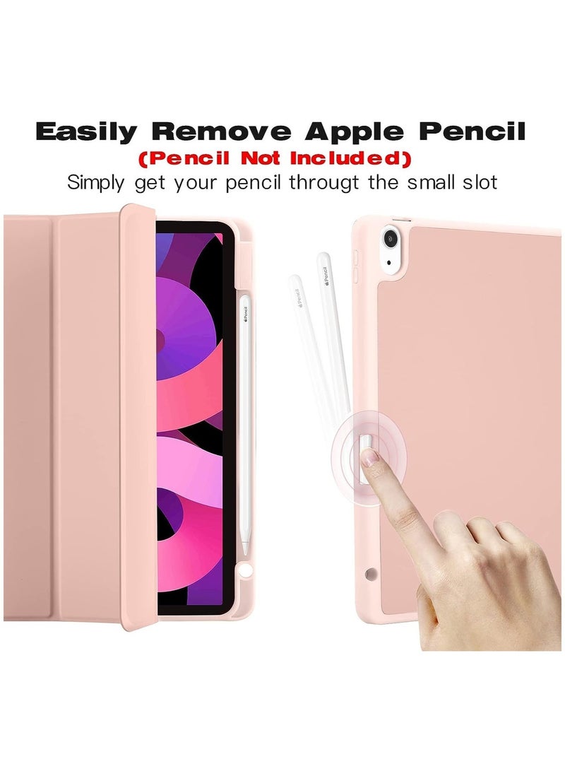iPad Air 4 Case 2020, iPad Air 4th Generation Case with Pencil Holder [Full Body Protection + Apple 2nd Pencil Charging and Auto Wake/Sleep] Smart Stand Cover Case for iPad Air 4 10.9 (Rose Gold) - Image 2