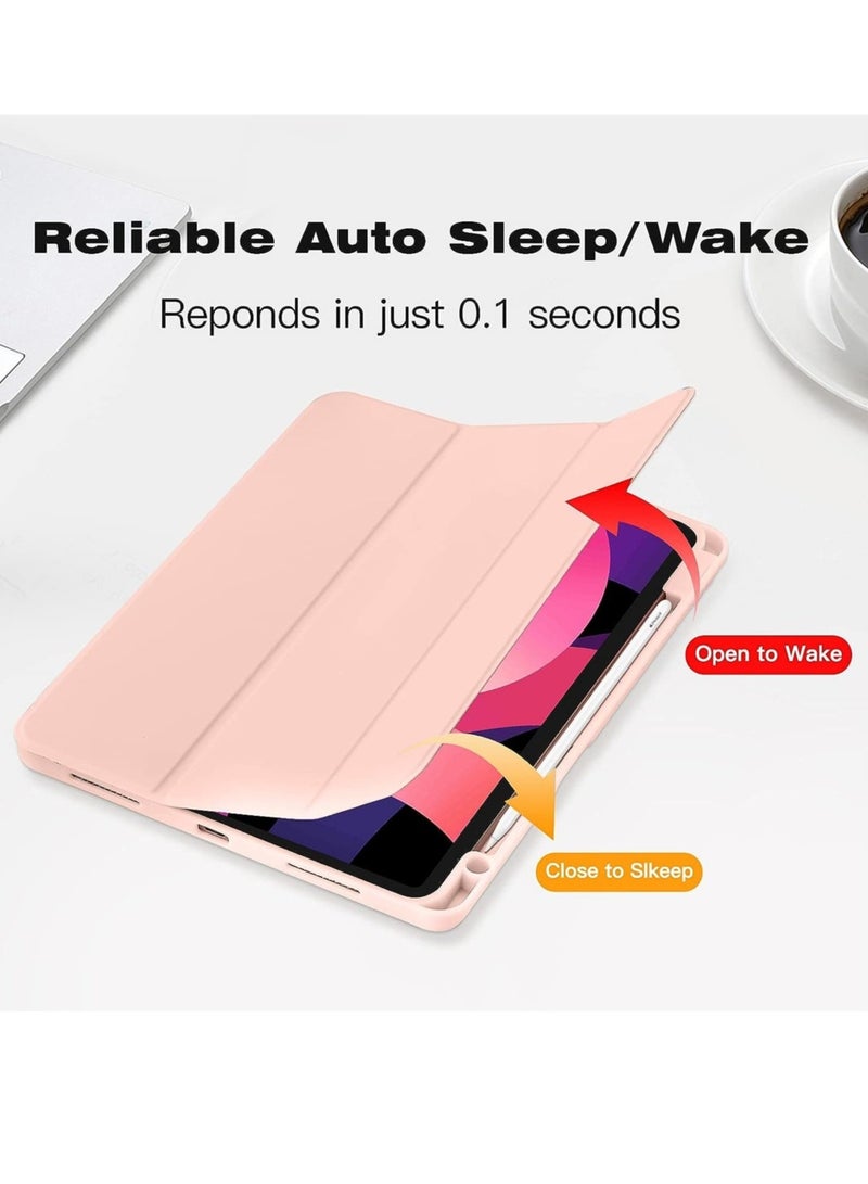 iPad Air 4 Case 2020, iPad Air 4th Generation Case with Pencil Holder [Full Body Protection + Apple 2nd Pencil Charging and Auto Wake/Sleep] Smart Stand Cover Case for iPad Air 4 10.9 (Rose Gold) - Image 3