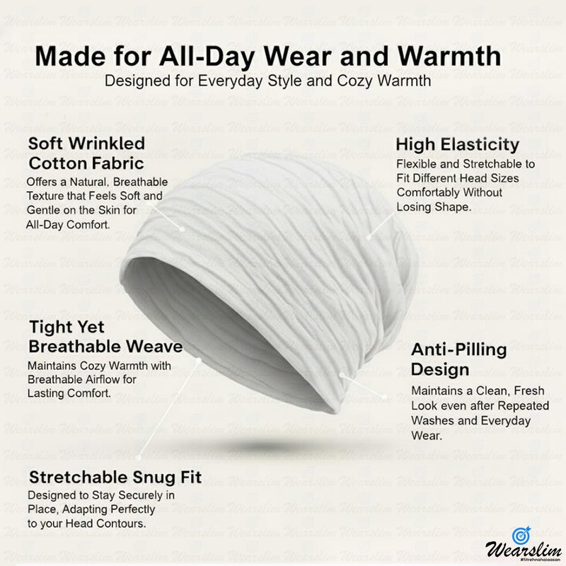 Wearslim قبعات صوف دافئة ®، قبعة رأس مع دافئ للرقبة مجموعة قبعات شتوية وشالات للرجال والنساء - Image 4