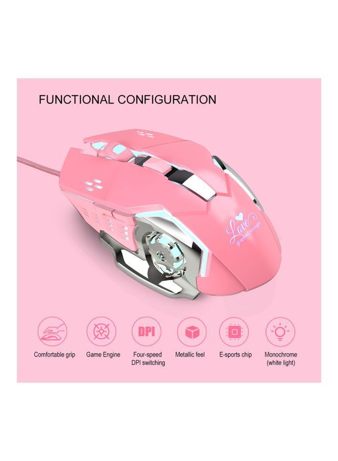 NIBEMINENT X500 LED Mechanical Wired Gaming Mouse - Image 5