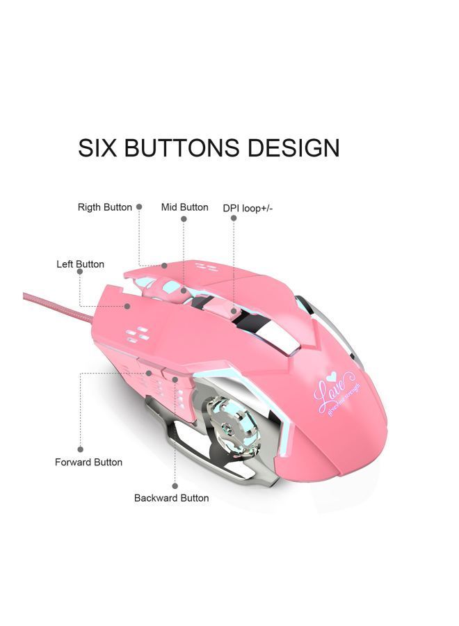 NIBEMINENT X500 LED Mechanical Wired Gaming Mouse - Image 4