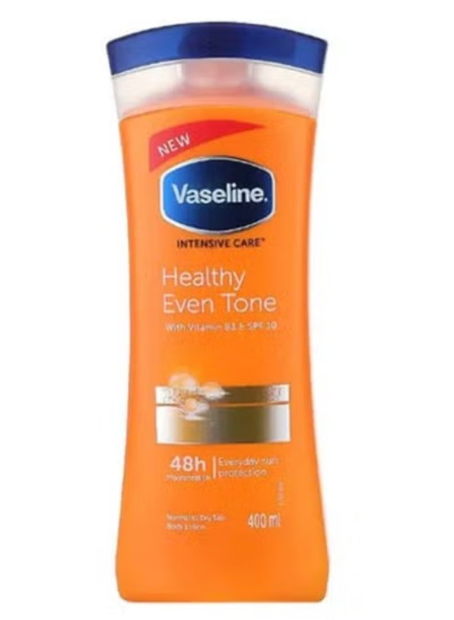 Vaseline intensive care healthy even tone body lotion with vitamin b3 and spf 10 400 ml