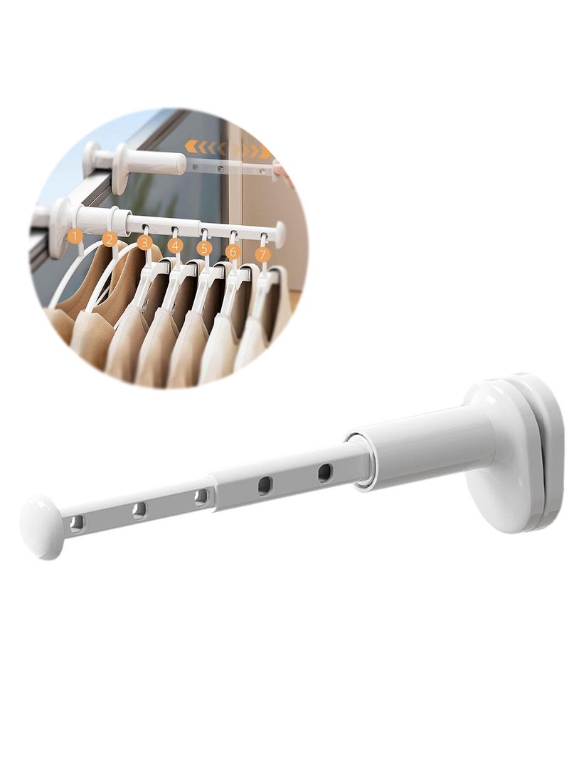 CMGTYYD Travel Folding Clothes Drying Rack -Folding Wall Mounted Clothes Rack │ Portable Drying Rack │ Foldable Hanger For Indoor Use, Travel-Friendly, Space-Saving Design, Foldable Clothes Drying Rod, Coat Rack for RV, Balcony, Laundry, Bathroom - Image 1
