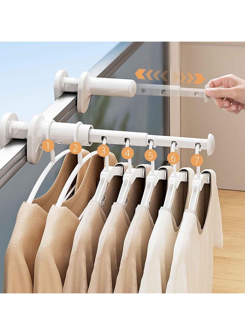 CMGTYYD Travel Folding Clothes Drying Rack -Folding Wall Mounted Clothes Rack │ Portable Drying Rack │ Foldable Hanger For Indoor Use, Travel-Friendly, Space-Saving Design, Foldable Clothes Drying Rod, Coat Rack for RV, Balcony, Laundry, Bathroom - Image 2