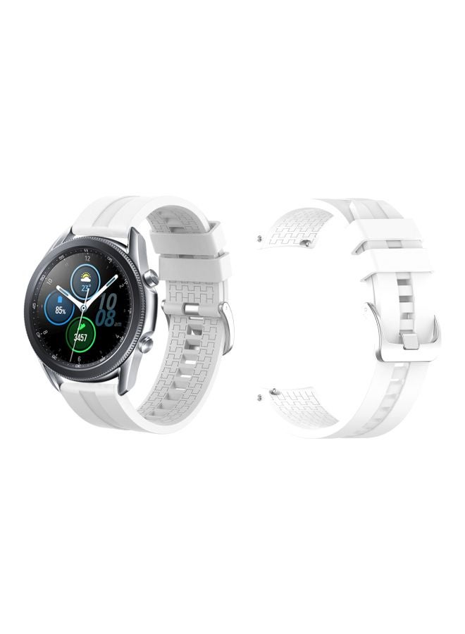Perfii Replacement Band For Samsung Galaxy Watch 3 45mm White - Image 2