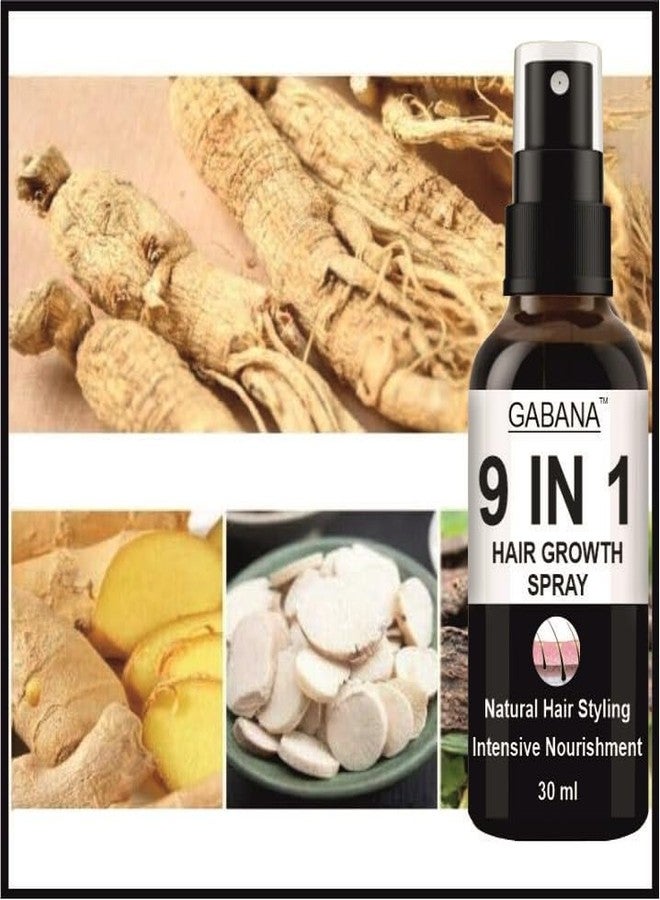 GABANA 9-in-1 Natural Hair Growth Serum for Men and Women (Pack of 3, 30 ml)|SERUM for Dry and Frizzy HAIR serum for Hair Fall Control serum for HAIR Growth HAIR Growth Oil serum for Hair Protection| - Image 4