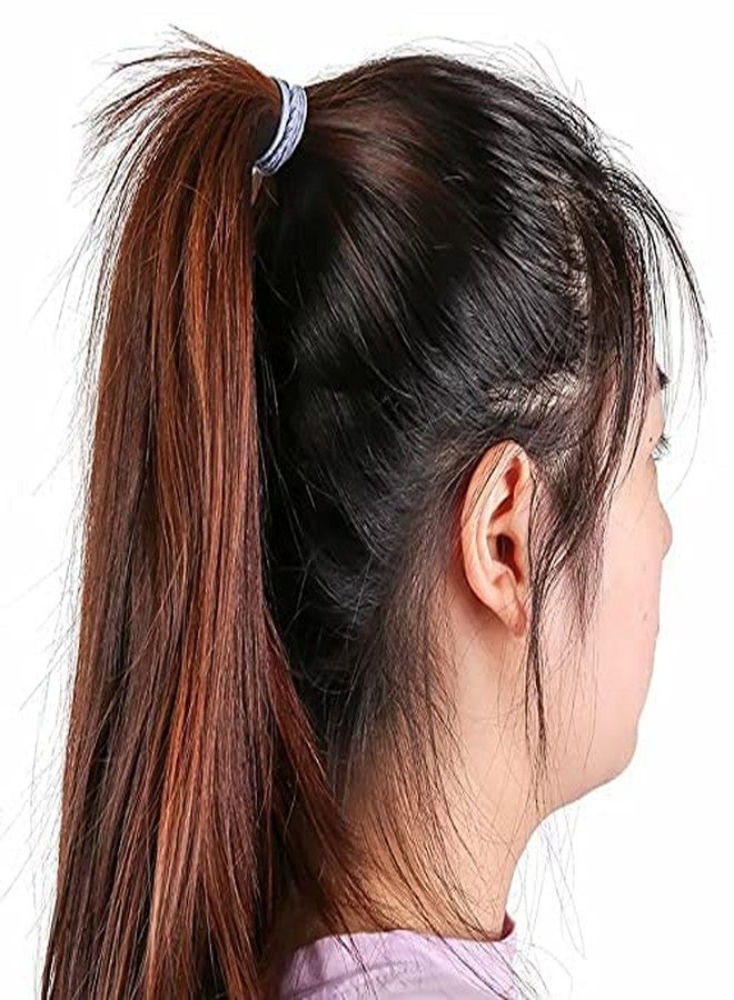 SYGA Multicolor Hair Bands (100) Hair Bobbles Hair Ties 3mm for Women Versatile for Styling Ponytail for Girls Stretchable Elastic - Morandi - Image 5
