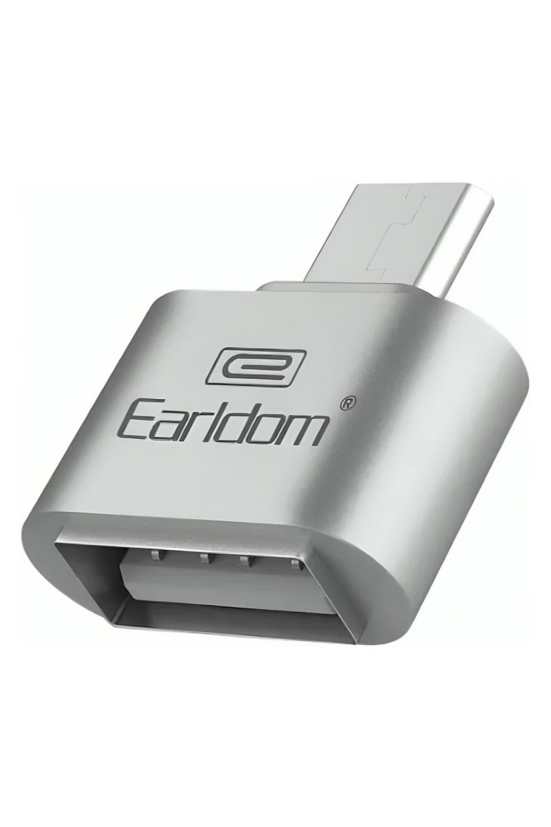 أيرلدوم Earldom et-ot01 محول USB 2.0 إلى micro OTG - فضي - Image 1