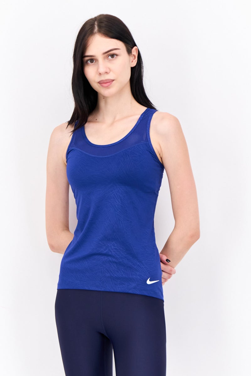 Nike Women Sportswear Fit Sleeveless Training Tank Tops, Blue - Image 1
