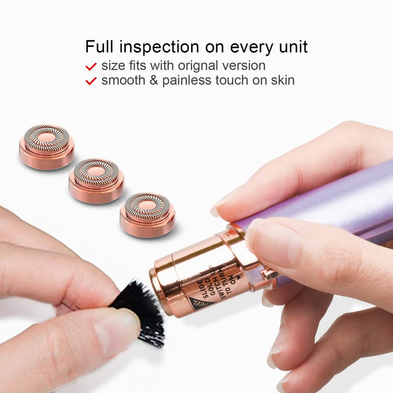 tuokiy Replacement Heads for Flawless Finishing Touch Facial Hair Remover Device, Replacement Blades For Flawless Facial Hair Removal - Image 3