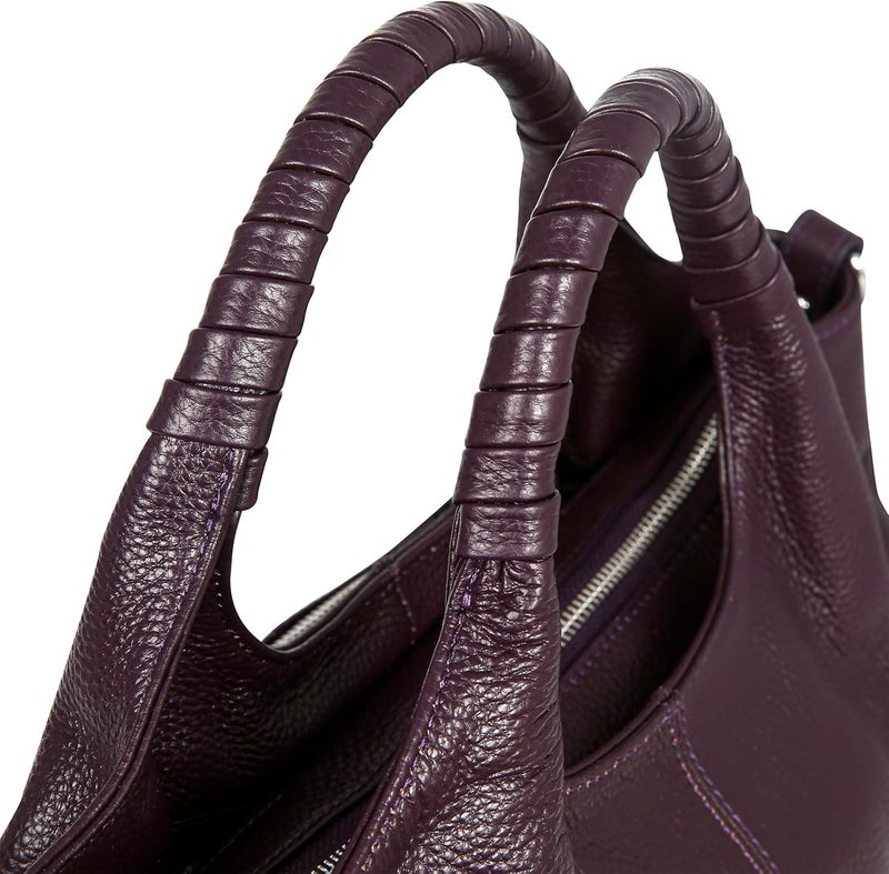Iswee Genuine Leather Shoulder Bags Purses and Handbags for Women Satchel Designer Cross Body Hobo Medium Size Tote - Image 3