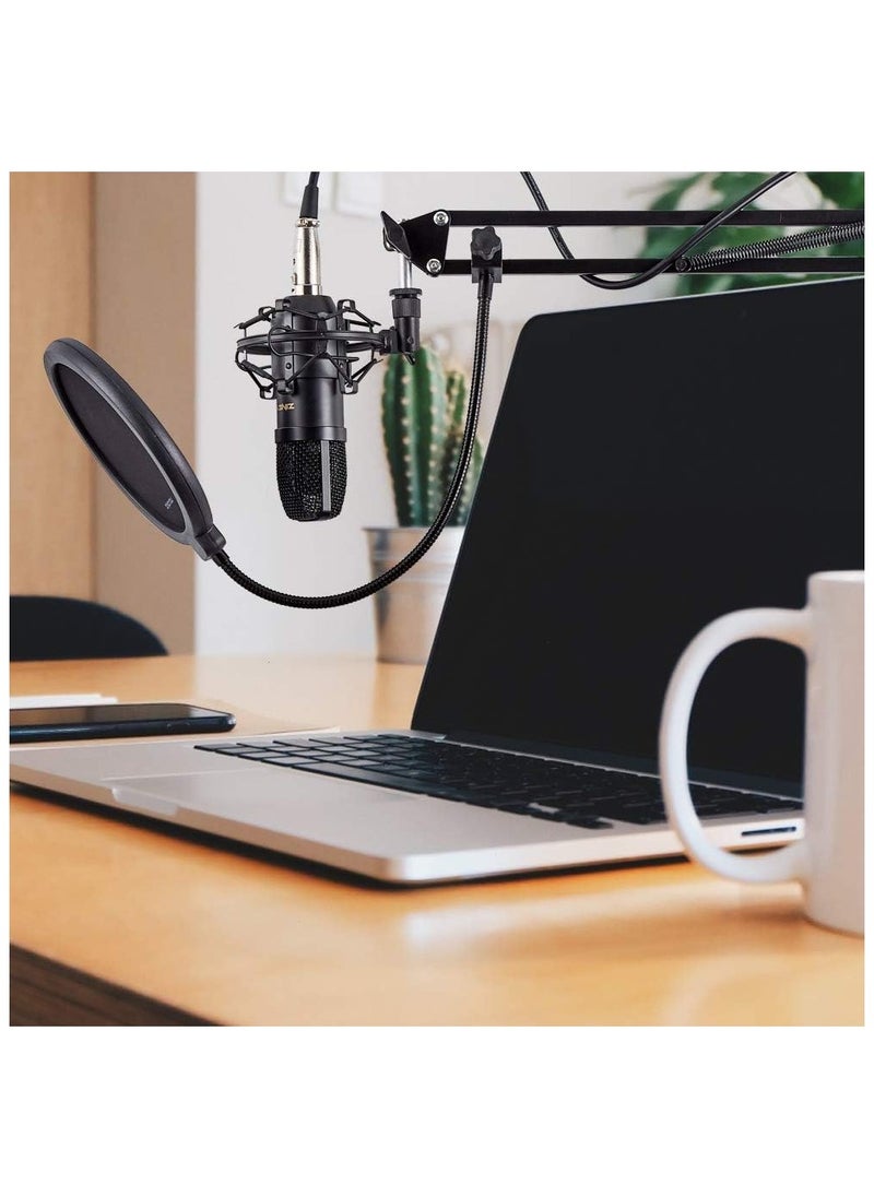 ZINGYOU - ZINGYOU Condenser Microphone Computer Mic Kit ZY-007 Professional Studio Recording Bundle for Streaming Gaming Broadcasting Singing Videos with Arm Stand... - Image 1