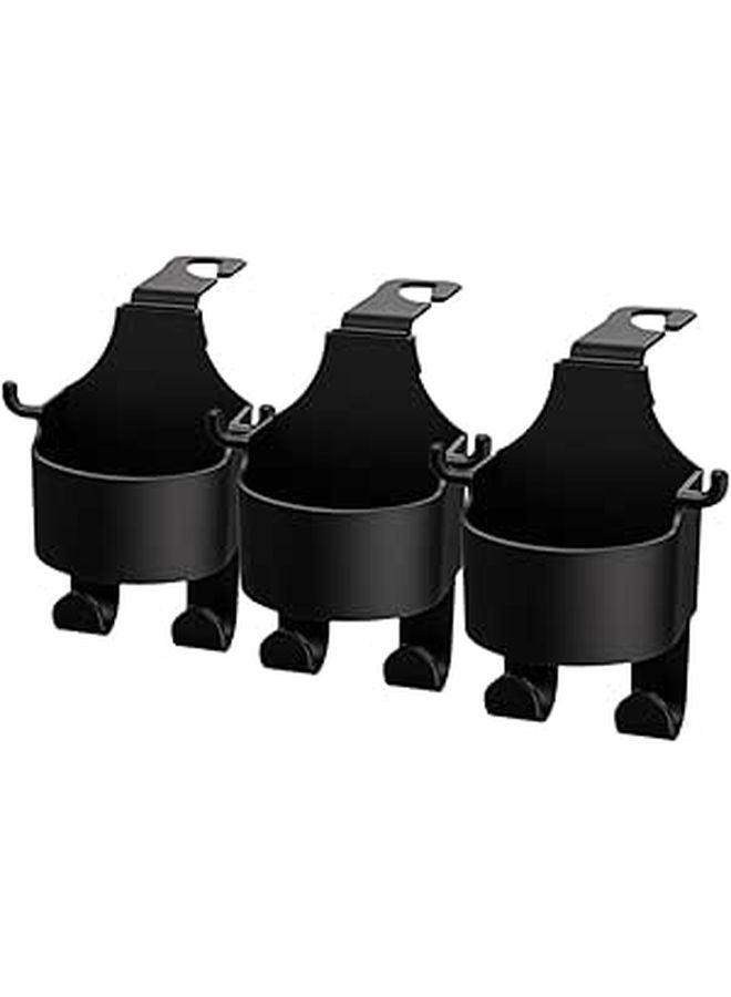 Universal Car Headrest Cup Holder 3 Pack with Hooks for Rear Seat Storage Organizer - Image 1