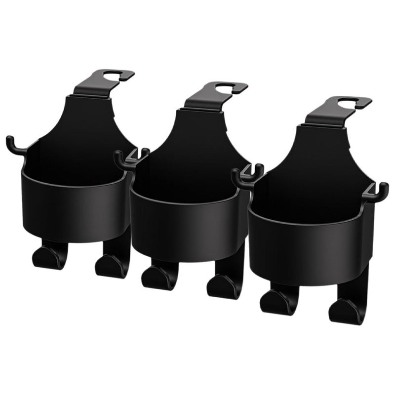 Universal Car Headrest Cup Holder 3 Pack with Hooks for Rear Seat Storage Organizer - Image 2