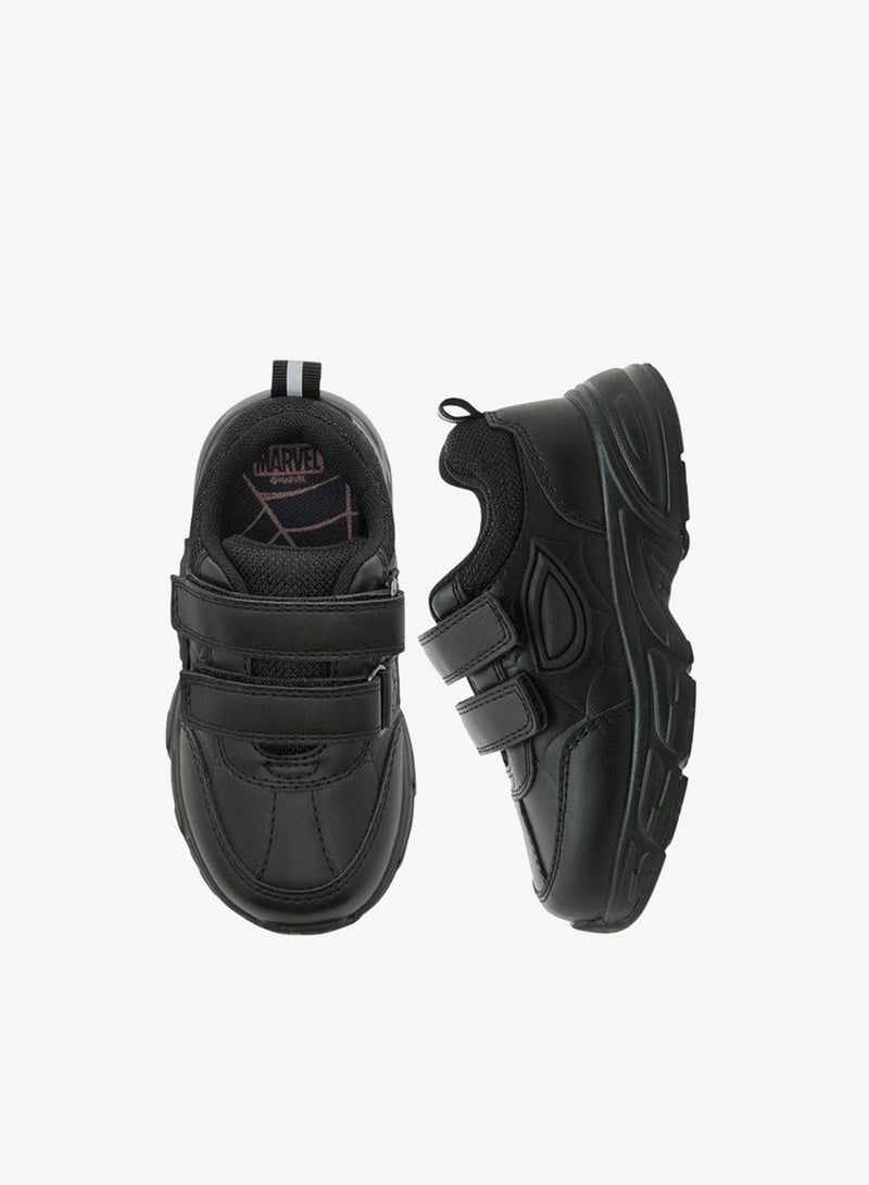 MARVEL Boys Panelled School Shoes with Hook and Loop Closure - Image 3