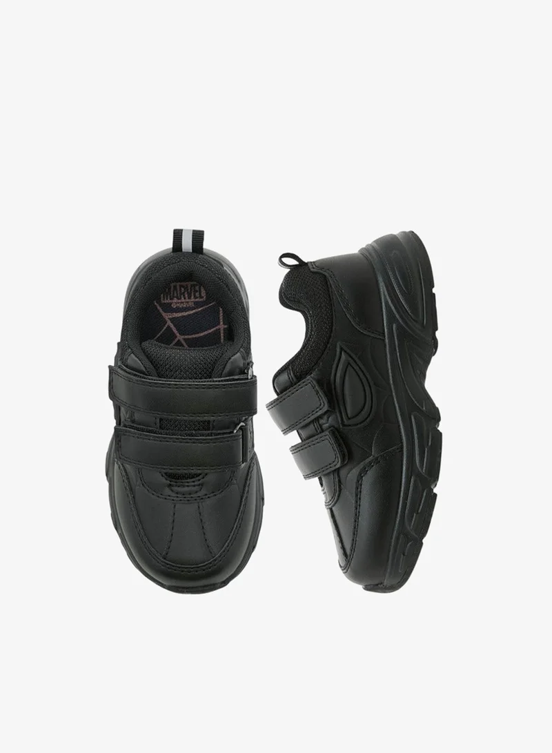 MARVEL Boys Panelled School Shoes with Hook and Loop Closure