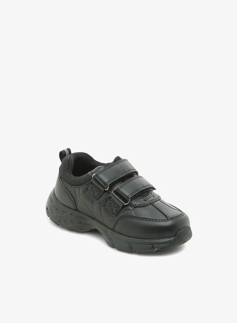 MARVEL Boys Panelled School Shoes with Hook and Loop Closure