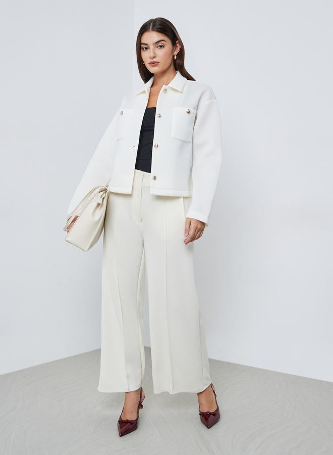 ستايلي جاكيت تراكر قصير بقصة عادية - Image 2