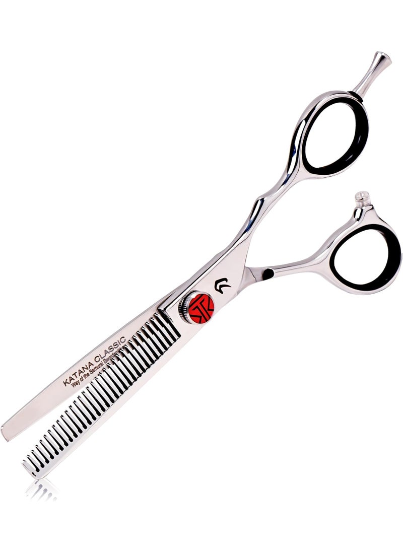 EVERLONG - Tokko Katana Classic 65 Texturizing Shears Professional Razor Edge 440C Japanese Stainless Steel Hair Thinning Scissors 65 Barber Shears With Adjustment Screw and Leather Case - Image 1