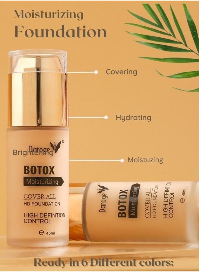 daroge Botox All Cover Moisturizing HD Liquid Foundation 45 ml - Light Vanilla  - Image 4