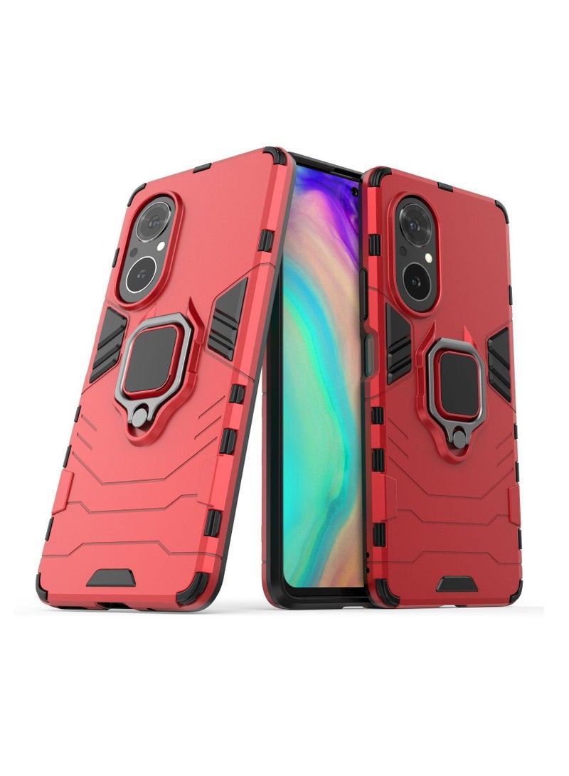 Red Protective Cover With Ring Bracket For Huawei - Image 1