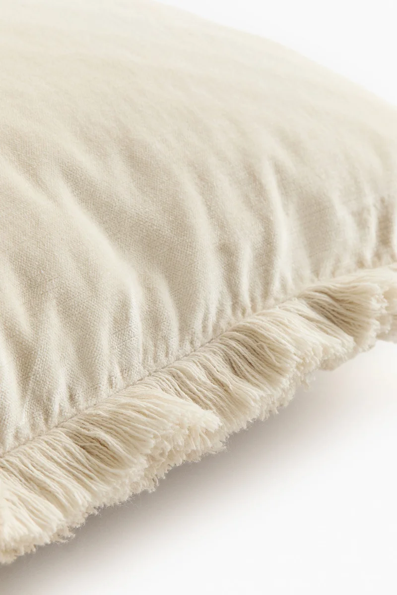 H&M Fringed velvet cushion cover