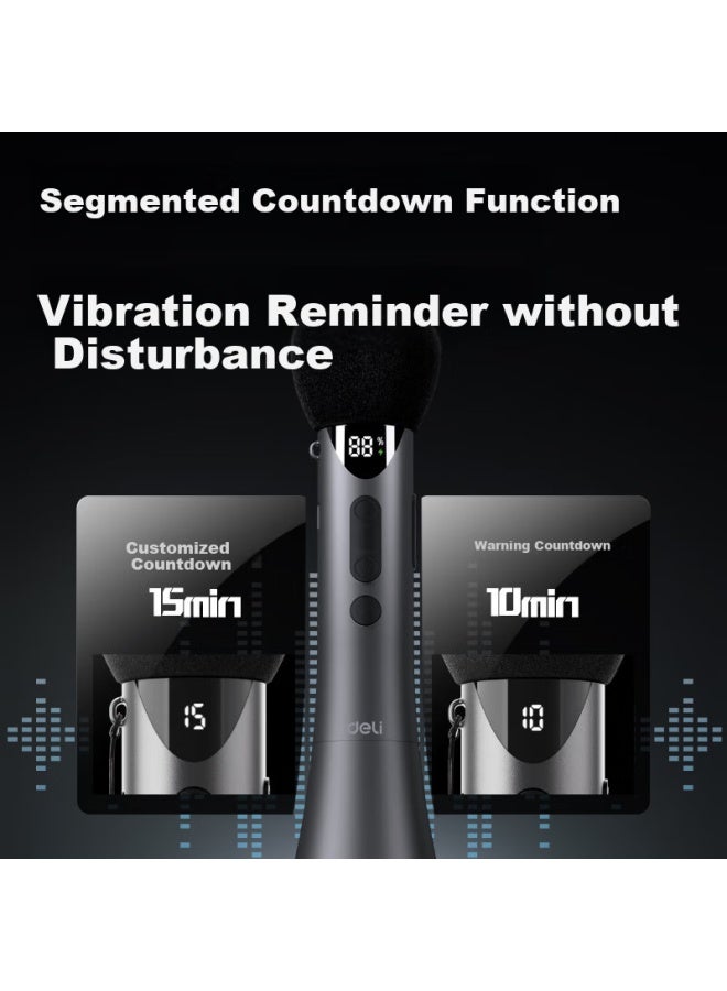 Deli ميكروفون كاريوكي عالي الطاقة مع مكبر صوت، ميكروفون محمول، مكبر صوت لاسلكي خاص بالمعلمين للتعليم، مرشد سياحي، وخطاب، أبيض - Image 2