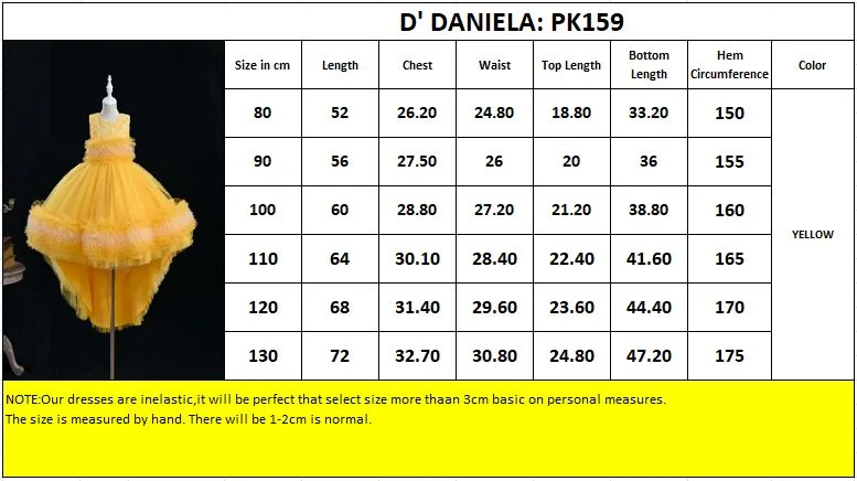 D'Daniela Yellow Ruffled Dress