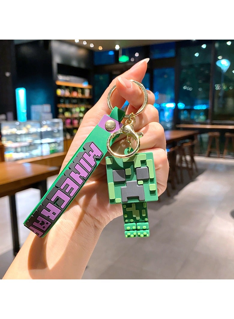 Generic New Creative Minecraft 3D Sandbox Game Keychain Minecraft Couple Keychain Bag Pendant  - Image 1