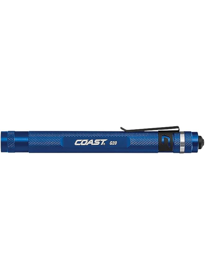Coast G20 Inspection Beam LED Penlight with Adjustable Pocket Clip and Consistent Edge To Edge Brightness Blue 54 lumens - Image 1